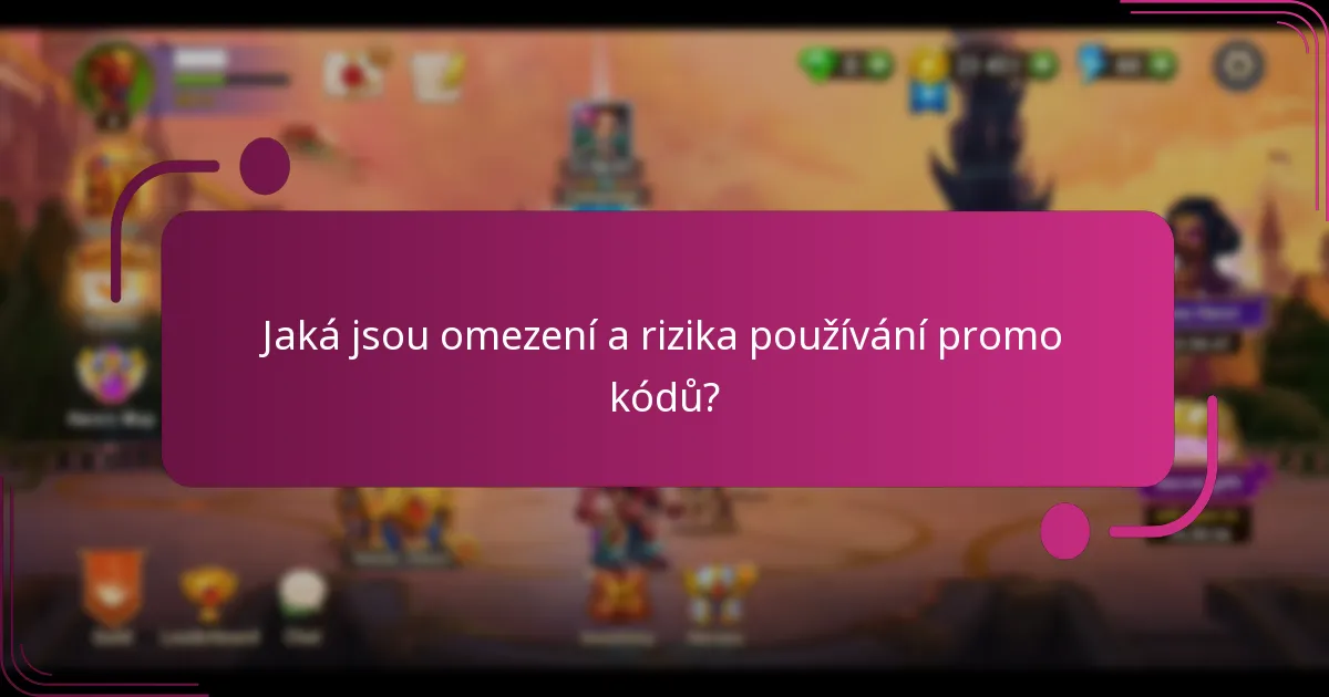 Jaká jsou omezení a rizika používání promo kódů?