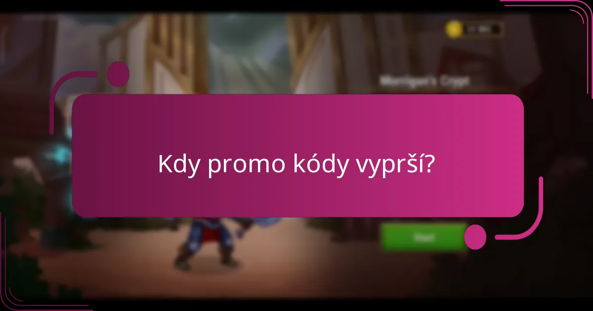 Kdy promo kódy vyprší?